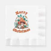 Retro-Gnom-Weihnachten Serviette (Vorderseite)