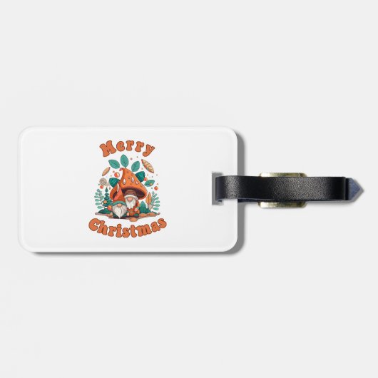 Retro Gnome Christmas Gepäckanhänger (Rückseite horizontal)