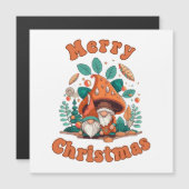 Retro Gnome Christmas Magnetkarte (Vorne/Hinten)