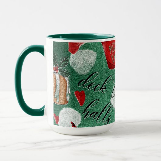 Retro Gnome Weihnachtskaffee Tasse (Links)
