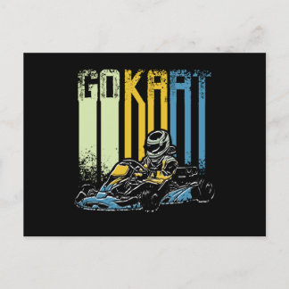 Retro Go Kart Postkarte