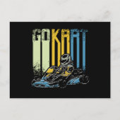 Retro Go Kart Postkarte (Vorderseite)