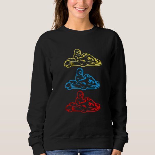 Retro Go Kart Racing - Race Driver Motorsport Go K Sweatshirt (Vorderseite)