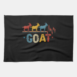 Retro Goat Heart Tee Xmas Valentines Day Gift Geschirrtuch