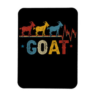 Retro Goat Heart Tee Xmas Valentines Day Gift Magnet