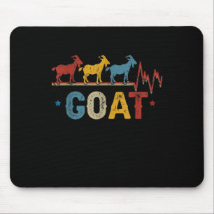 Retro Goat Heart Tee Xmas Valentines Day Gift Mousepad