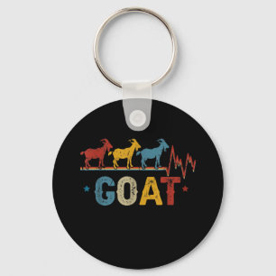 Retro Goat Heart Tee Xmas Valentines Day Gift Schlüsselanhänger