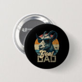 Retro Goat Vater Best Goat Daddy Funny Vathday Button (Vorne & Hinten)