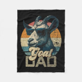 Retro Goat Vater Best Goat Daddy Funny Vathday Fleecedecke (Vorderseite)