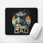 Retro Goat Vater Best Goat Daddy Funny Vathday Mousepad (Mit Mouse)