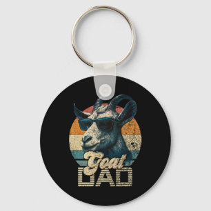 Retro Goat Vater Best Goat Daddy Funny Vathday Schlüsselanhänger