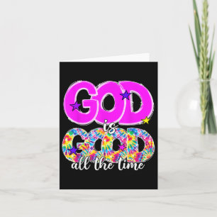 Retro God ist die ganze Zeit gut Gottesdienst Chri Karte