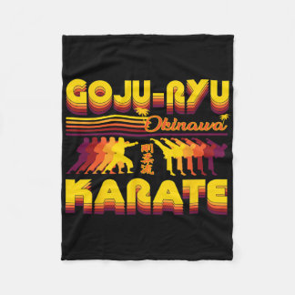 Retro Goju-ryu Karate Design Sommeroutfit für Kar Fleecedecke