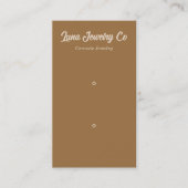 Retro Gold 2 Button Schmuck Business Card Visitenkarte (Vorderseite)
