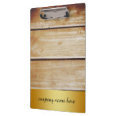 Retro Gold Abzeichen Beige Bambus Textur Muster Cl Klemmbrett (Links)