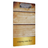 Retro Gold Abzeichen Beige Bambus Textur Muster Cl Klemmbrett (Rechts)