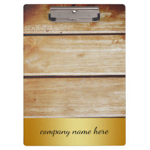 Retro Gold Abzeichen Beige Bambus Textur Muster Cl Klemmbrett