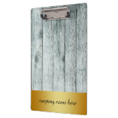 Retro Gold Abzeichen Beige Bambus Textur Muster Cl Klemmbrett (Links)