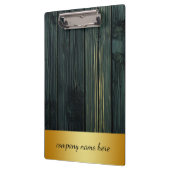 Retro Gold Abzeichen Beige Bambus Textur Muster Cl Klemmbrett (Links)