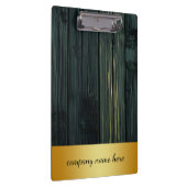 Retro Gold Abzeichen Beige Bambus Textur Muster Cl Klemmbrett (Rechts)