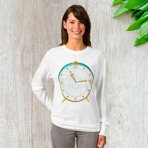 Retro Gold Alarm Uhr mit Blue Trip Timepiece T-Shirt