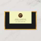 Retro Gold Border Stilvolle Pull-Down-Fahrer Visitenkarte (Rückseite)