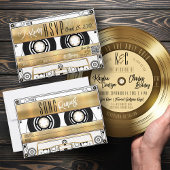 Retro Gold Cassette Tape Hochzeit Einladung UAWG