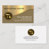 Retro Gold Cover Gold Wave Painter Visitenkarte (Vorne/Hinten)