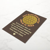 Retro Gold Disco Ball PERSONALISIERT Gold Folieneinladung (Gedreht)