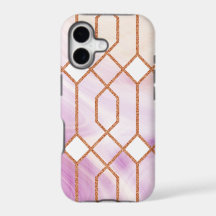 Retro Gold Eisen geometrische rosa Marmor