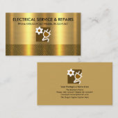 Retro Gold Elektronische Schaltschichten Elektrisc Visitenkarte (Vorne/Hinten)