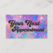 Retro Gold Fire Opal Stone Terminierungskarte Visitenkarte (Vorderseite)