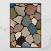 Retro Gold Foiled Beverage Menü (Rückseite)