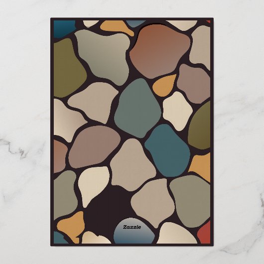 Retro Gold Foiled Beverage Menü (Rückseite)