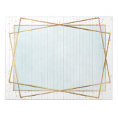 Retro Gold Frames Stationery Texpad Notizblock (Vorderseite)