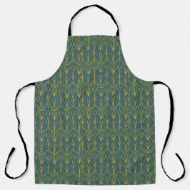 Retro gold geometric art deco vintage pattern schürze