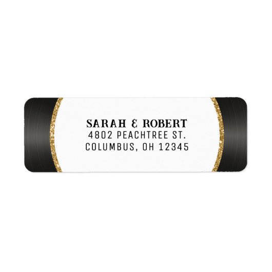 Retro Gold Glitzer Vinyl Record Wedding (Vorne)