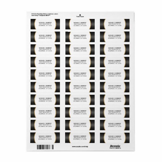 Retro Gold Glitzer Vinyl Record Wedding (Vorne)