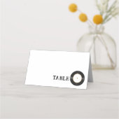 Retro Gold Glitzer Vinyl Record Wedding Platzkarte (Vorderseite)