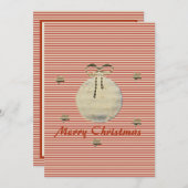 Retro Gold Holiday Vibe Feiertagskarte (Vorne/Hinten)