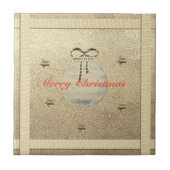 Retro Gold Holiday Vibe Fliese (Vorderseite)