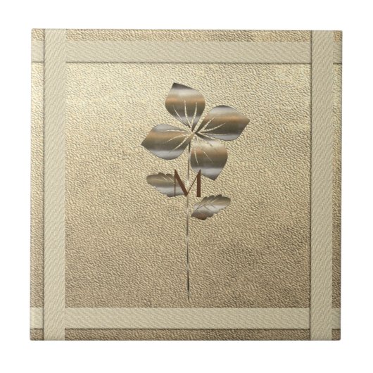 Retro Gold Holiday Vibe Fliese (Vorderseite)