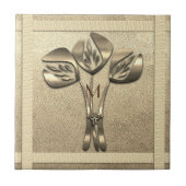 Retro Gold Holiday Vibe Fliese (Vorderseite)