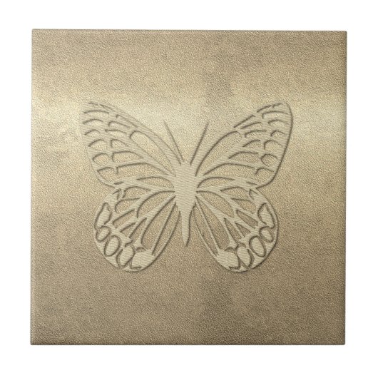 Retro Gold Holiday Vibe Fliese (Vorderseite)