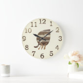 Retro Gold Holiday Vibe Große Wanduhr (Zuhause)