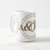 Retro Gold Holiday Vibe Kaffeetasse (Vorderseite Links)