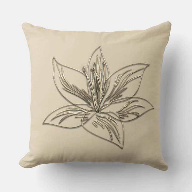 Retro Gold Holiday Vibe Kissen (Vorderseite)