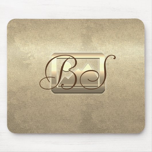 Retro Gold Holiday Vibe Mousepad (Vorne)