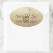 Retro Gold Holiday Vibe Ovaler Aufkleber (Tasche)