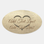 Retro Gold Holiday Vibe Ovaler Aufkleber (Vorderseite)